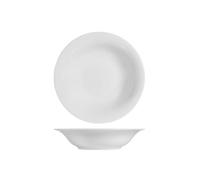 Juego De 6 Platos Fondos De Porcelana Blanca, Diámetro 23 Cm Charme H&H