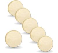 Juego de 6 platos redondos de 18 cm, color arena, de porcelana, marca Wilmax
