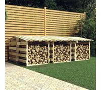 Juego de 6 refugios de madera con techo de pino impregnado y madera maciza de abeto como pérgola decorativa de jardín para exteriores