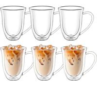 Juego de 6 tazas dobles de 250 ml, transparentes, marca Wilmax