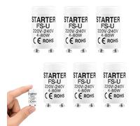 Juego de 6 tubos fluorescentes FSU de 4 a 80 W, 220 - 240 V, arranque y arranque LED para tubos LED, accesorios de control de arranque para lámparas fluorescentes, acuarios y luces de neón