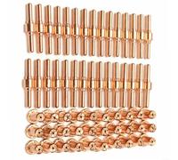 Juego de 60 accesorios de corte de plasma para PT31/LG40 40A, electrodos extendidos y boquillas de cobre, compatible con Rilon/Jasic/Mitech, máx. 12 mm