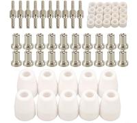 Juego de 60 piezas de antorchas de corte de plasma para PT31 LG40, boquillas de electrodos, tapas protectoras, electrodos de anillo, compatible con CUT40 para quemadores cut50 L-TEC JG-40 WSD-LG40