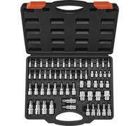 Juego de 60 piezas de vasos y puntas Torx, fabricados en aleación de acero S2 y acero Cr-V