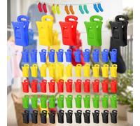 Juego de 60 pinzas multicolor para calcetines y ropa interior | 5 colores hacen que sea más fácil para los miembros de la familia clasificar y distinguir artículos con ganchos