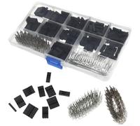 Juego de 620 conectores de cable de 2,54 mm con enchufes y pasadores para proyectos de electricidad y PCB de coche, surtido 1P-6P (620 unidades)