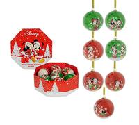 Juego de 7 bolas para árbol de Navidad de Mickey y Minnie Mouse