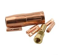Juego de 7 boquillas de latón sin gas para antorcha de soldadura MIG, puntas de soldadura Flux-Core 0.6/0.8/0.9/1.0/1.2 mm, para Century FC90 80GL Easy Weld 306 Ti Easy Flux 125 (0,9 mm)