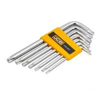 Juego de 7 llaves 5071 torx jcb, tamaños t10h a t40h, para trabajos e