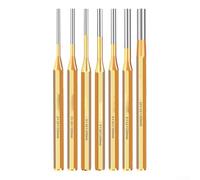 Juego de 7 punzones de aleación de acero, 2 mm a 10 mm de diámetro (2/3/4/5/6/8/10 mm), 150 mm de longitud, cincel y perforador cónico resistente para reloj Rep