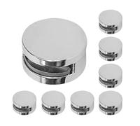 Juego de 8 Clips de Espejo 4-7 MM Redondos, de Aleación de Zinc | Instalación Fácil y Sujeción Firme, Incluye Tornillos, Uso Versátil para Vidrio y Pared
