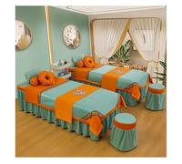 Juego De 8 Colchas para Salón De Belleza. Incluye Sábana, Funda Nórdica, Núcleo De Edredón, Banderín, Funda De Almohada, Reposapiés, Reposacabezas Y Funda De Taburete(Multi-colored/F,190x70x55 cm)