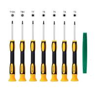 Juego de 8 destornilladores Torx Fixinus T3 T4 T5 T6 T7 T8 T10 Destornillador Torx magnético de precisión con herramienta de palanca Compatible con PS5 PS4 PS3 Xbox One Xbox 360 MacBook PC