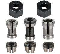Juego de 8 pinzas de sujeción para Einhell Katsu Makita Bosch Dewalt, 6 adaptadores de abrazadera (6 mm, 6,35 mm, 8 mm) + 2 tuercas para máquina de grabado