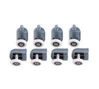 Juego de 8 rodillos para puerta de ducha - 4 rodillos superiores y 4 rodillos inferiores, para la bandeja del baño Poleas para puertas correderas de vidrio Ruedas para corredores(#1)