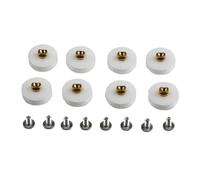 Juego de 8 rodillos para puerta de ducha, ruedas ranuradas de 22,5 mm, cuerpo de nailon, eje de latón, núcleo de rodamiento de bolas para puerta de vidrio de 3 mm y 6 mm