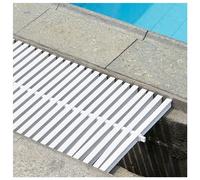 Juego de 8 tiras de plástico de polipropileno para piscina, 20 x 100 cm, para uso en exteriores e interiores, solución de rejilla de desbordamiento de agua para seguridad y durabilidad