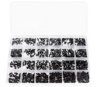 Juego de 860 tornillos de cabeza plana negra, juego de tornillos pequeños M1.2 a acero al carbono con resistencia a la oxidación para computadora, reparación de lentes y