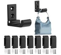 Juego de 9 ganchos abatibles para pared, de aluminio, color , 2,5 x 7,5 cm