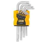 Juego de 9 llaves 5098 torx jcb t10-t50, para reparación y mantenimie