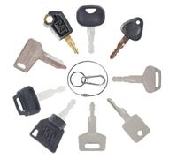 Juego de 9 llaves de encendido para equipos pesados, llaves de arranque universales para excavadoras, tractores, excavadoras y volquetes, compatible con Caterpillar Komatsu Kubota Hitachi - Llaves de