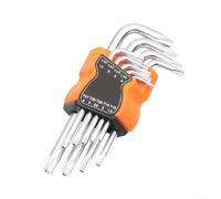 Juego de 9 llaves de estrella de seguridad para llaves torx, resistentes a la corrosión, llaves de doble extremo para montaje de muebles T10-T50