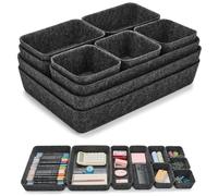 Juego de 9 organizadores para cajones de forro polar, ideales para la oficina y el hogar