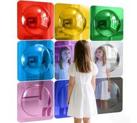 Juego de 9 paneles de espejo curvados con burbujas sensoriales para autistas, equipo sensorial para espacios sensoriales de acrílico, paneles sensoriales de pared de 25,4 cm