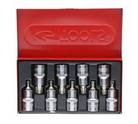 Juego De 9 Puntas De Destornillador TORX® Perforado 1/2'', T20 A T60 Kstools