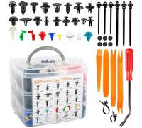 Juego de 925 clips de fijación para coche, 26 tamaños, revestimiento universal para puerta, parachoques y guardabarros, remaches de plástico, clips de fijación para coche, juego con herramientas de