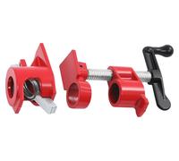 Juego de abrazaderas de tubo para carpintería - Abrazadera de tubo - Para tubos de 1,9 cm (3/4") - Sujeción rápida - Alta capacidad de carga - Fabricada en hierro - Estándar - Juego de 6 unidades