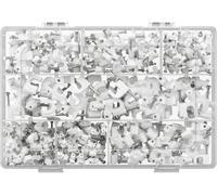 Goobay - juego de 700 piezas, clips para cables blancos con clavo, abr