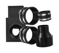 Juego de accesorios de recogida de polvo de 4 pulgadas para carpintería, kit reductor de amortiguador con mangueras flexibles para lijadora de sierra, control de flujo de aire de precisión, ABS negro