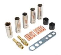 Juego de accesorios de soldadura MIG MAG 15AK de 20 piezas para quemadores MB15, boquillas de cobre y boquillas de contacto M6 0,8 mm, para Merkle GYS para sistemas güde TBI 150 ML 1500 SB15 AK15