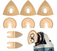 Juego de accesorios oscilantes Mix de hojas de sierra multiherramienta para plástico/madera/metal suave, para Multimaster, Einhell, 8 unidades
