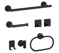 Juego de accesorios para baño de 7 piezas, color mate, acero inoxidable