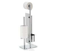 Juego de accesorios para baño de 71 cm, metal con acabado brillante, que incluye escobilla y soporte para rollos de papel higiénico