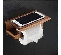 Juego de accesorios para baño, diseño en color rosa cepillado, acero inoxidable 304, incluye toallero, soporte para toallas, accesorios modernos para baño (color: soporte para rollos de papel higiénic