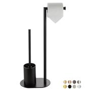 Juego de accesorios para baño independiente, que incluye portarrollos y soporte para escobilla, en acero inoxidable