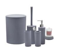 Juego de accesorios para baño, portacepillos de dientes y dispensador de jabón para cuarto de baño, 7 piezas accesorios de ducha productos domésticos para cuarto de baño, hogar interior