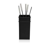 Juego de Accesorios para Chimenea Relaxdays, 5 Piezas, atizador, Pala de Cenizas, tenazas y Soporte, Hierro, Negro