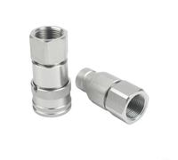 Juego de acoplamiento rápido hidráulico de cara plana ISO A de 1,27 cm para bsp - Conector de acero al carbono de alta presión de 250 bar para cargador de tractor y equipos agrícolas (G1))