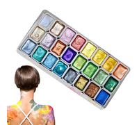 Juego De Acuarelas Nacaradas: Acuarelas Metálicas Sólidas Y Sólidas, Paleta De Kit De Pintura Nacarada Artística | Kits De Pintura Artesanal Finamente Molidos Para Artistas Profesionales, Estudiantes