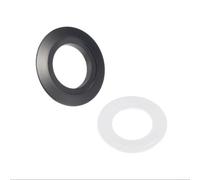 Juego de adaptadores de botón de descarga de inodoro para botón de 38 mm para conectar de forma segura a diámetros de brida de tanque de 48 mm o 58 mm (negro)