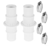 Juego de adaptadores de manguera de piscina de 1.5 pulgadas, conector de doble extremo con abrazaderas para Intex para coleman piscinas sobre el suelo, filtro de aspiradora, manguera de manguera