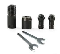 Juego de adaptadores modificados para amoladora angular para rosca M10, se convierte en portabrocas rectas con pinzas de 3 mm y 6 mm, acero resistente para herramientas de 100 tipos, molienda y pulido