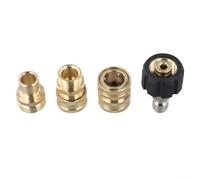 Juego de adaptadores para lavadora a presión M22 de 14 mm, kit de conexión rápida, acero inoxidable, 5000 PSI, resistente, 8 piezas