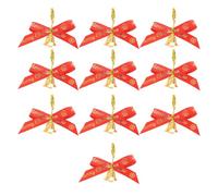 Juego de adornos de cinta, decoración de Navidad, 10 piezas de lazo giratorio para árboles, coronas, estilo de paquete, exhibiciones de temporada, adornos de cinta de Navidad, juego de decoración de