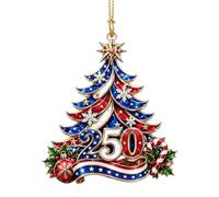 Juego de adornos de Navidad 2D acrílicos 250 th para colgar decoración | Christmas Tree Hangable Ornaments For Door Window Wall Room Holiday Home Workplace