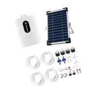 Juego de aireador solar con 4 compresores de aire y batería de respaldo de 6000 mAh para oxigenación de estanques que dura día y noche 72 veces Fácil instalación para embalses de peces ornamentales y